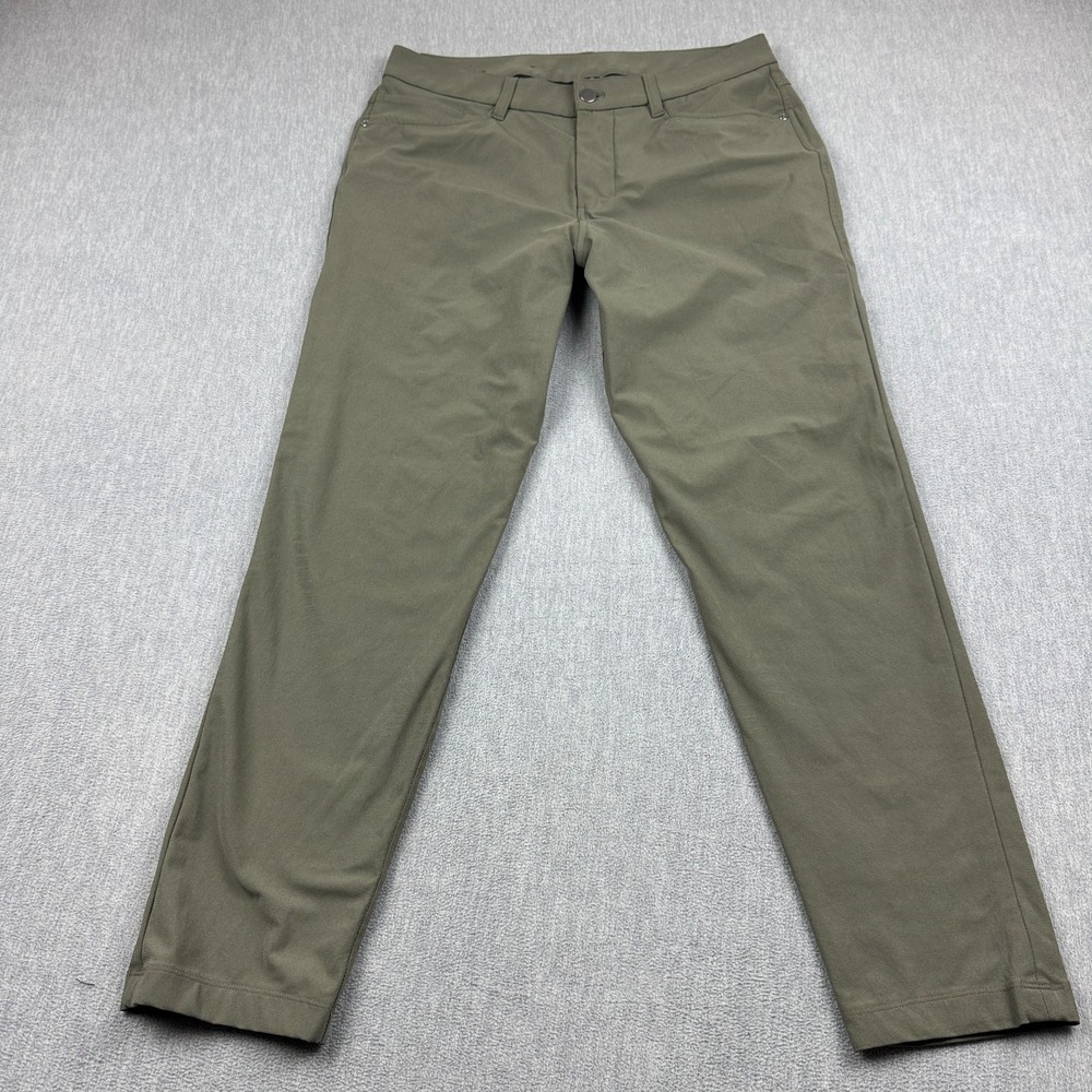 Lululemon‎ Pants Mens 31 Green ABC Slim Fit Warpstreme Chino Comfort M5AQRS